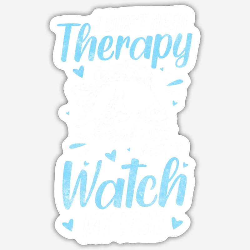 Poisson Hobby Algues Poisson rouge - Sticker taille S (10 x 10 cm) - blanc mat