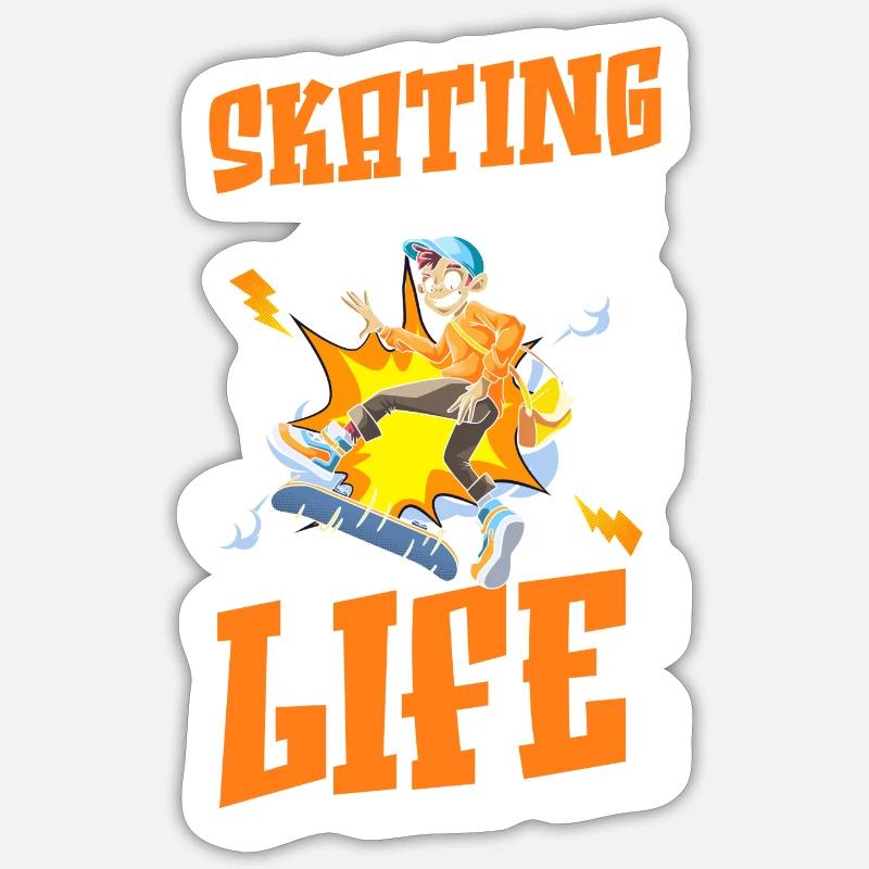 Comic Cartoon Nerd - Sticker Größe S (10 x 10 cm) - Mattweiß