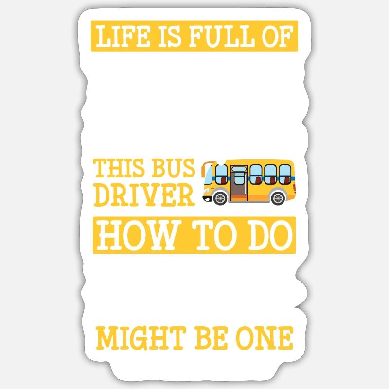 Busfahrer Beruf Arbeit Sticker Größe S (10 x 10 cm)