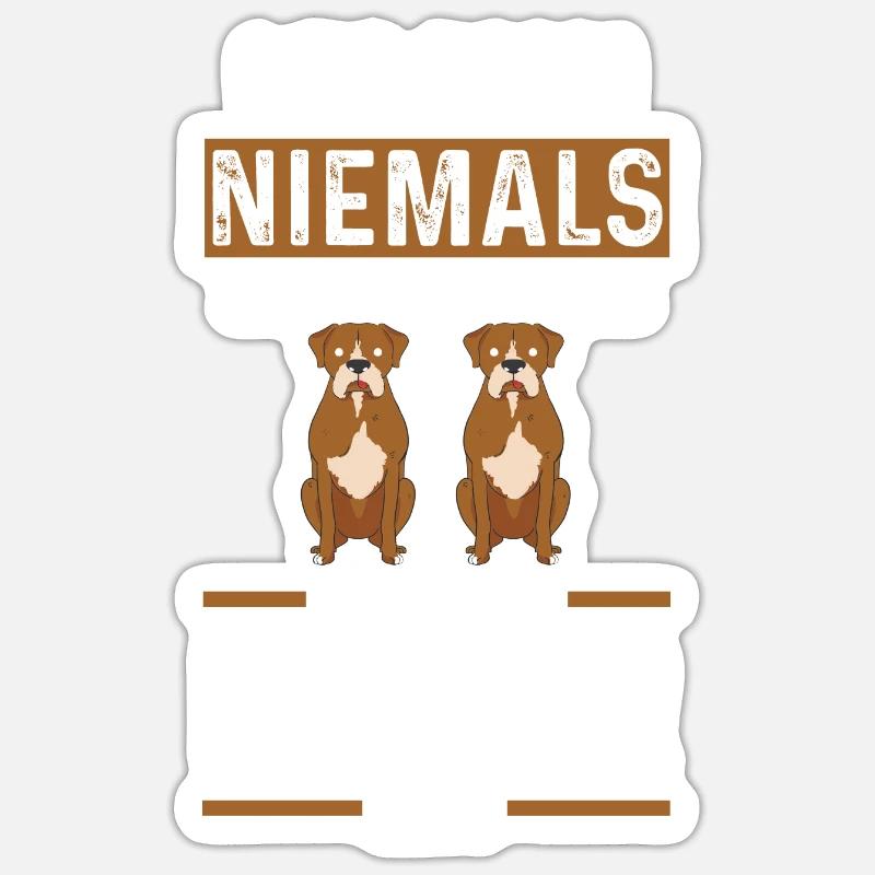 Hund Boxer Sticker Größe S (10 x 10 cm)