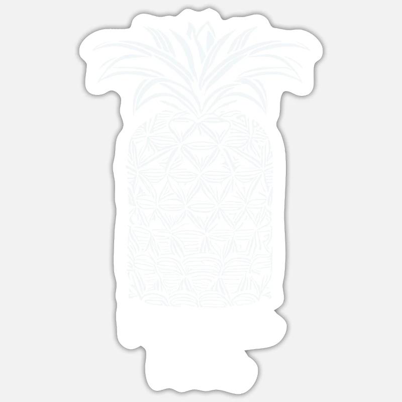 pineapple power - Sticker Größe S (10 x 10 cm) - Mattweiß