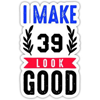 look good 39 - Sticker Größe S (10 x 10 cm) - Mattweiß - Vorne