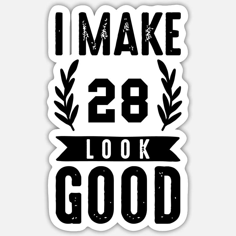 look good 28 - Sticker Größe S (10 x 10 cm) - Mattweiß