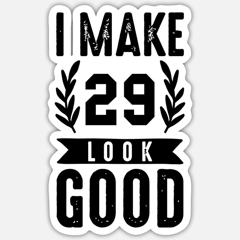 Belle apparence 29 - Sticker taille S (10 x 10 cm) - blanc mat