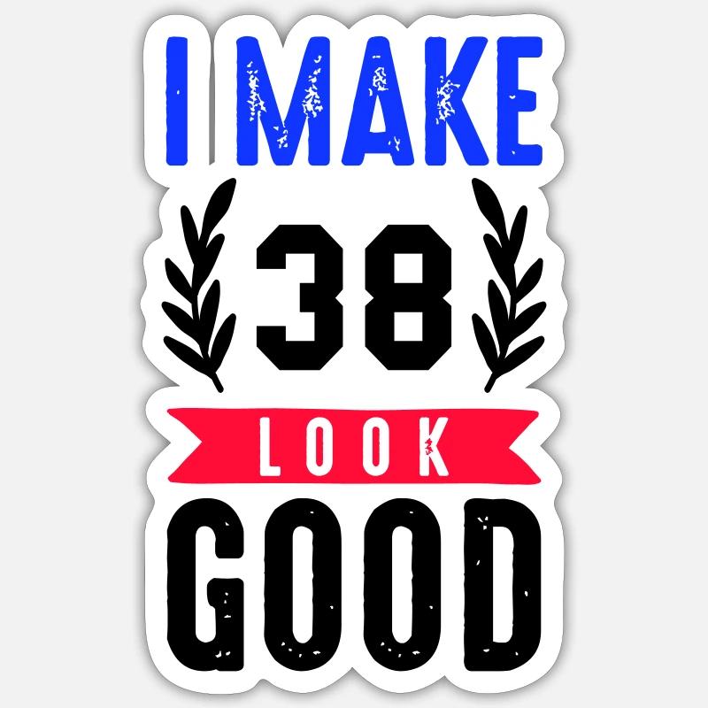 look good 38 - Sticker size S (10 x 10 cm) - white matte