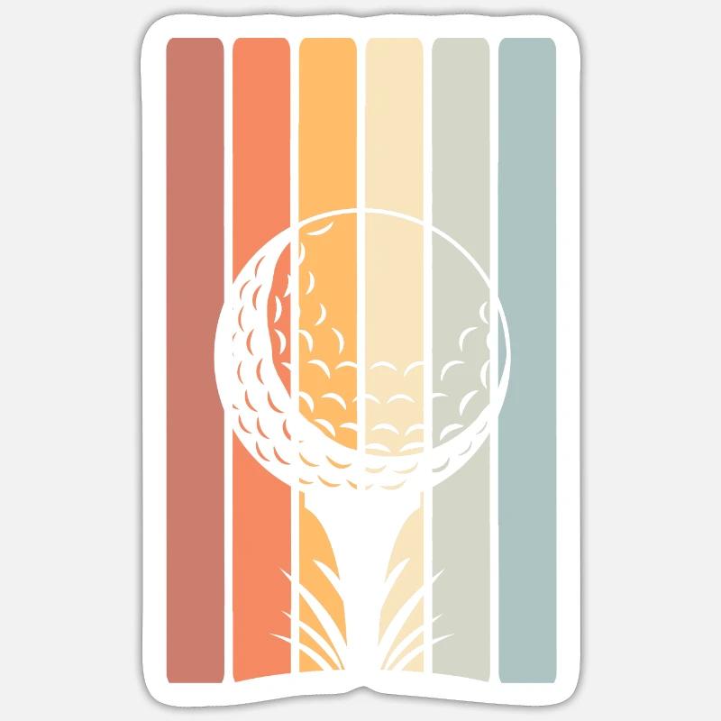 Golf Golfer - Sticker Größe S (10 x 10 cm) - Mattweiß