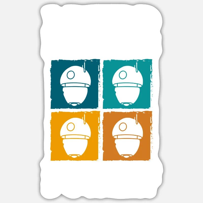 Android Electrique Cyborg Sticker taille S (10 x 10 cm)