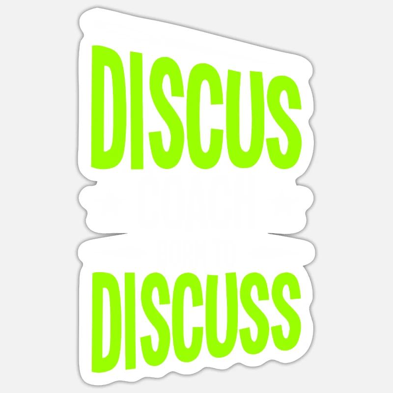 Diskuswurf Diskuswerfer Leichtathletik Diskus Sticker Größe S (10 x 10 cm)