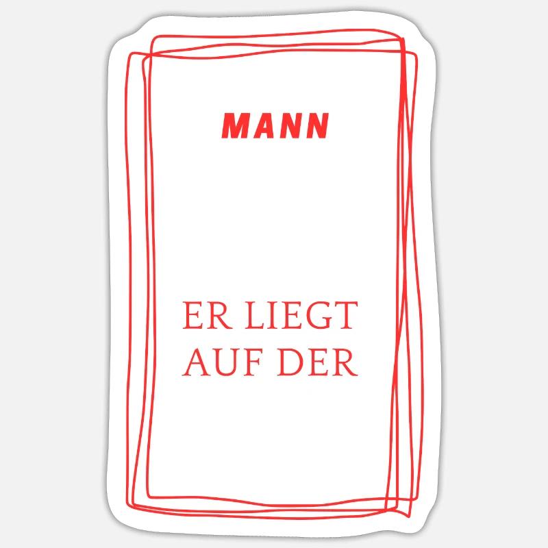 Ein echter Mann Sticker Größe S (10 x 10 cm)