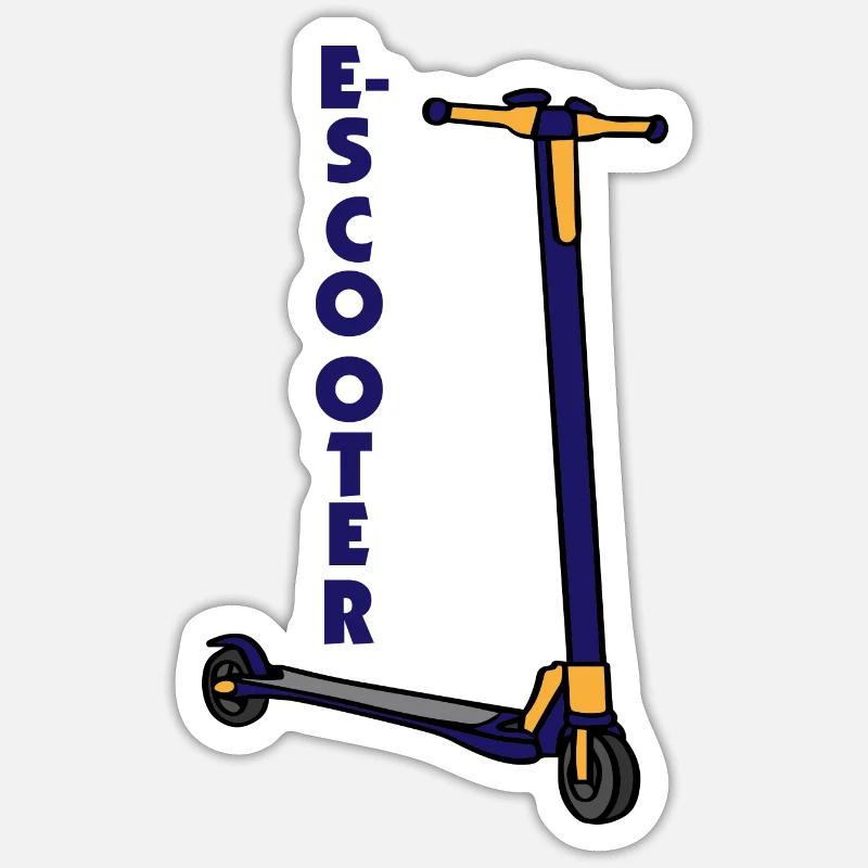 E-Scooter Roller Scooter - Sticker size S (10 x 10 cm) - white matte