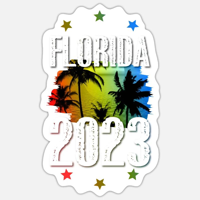 Floride 2023 - Sticker taille S (10 x 10 cm) - blanc mat