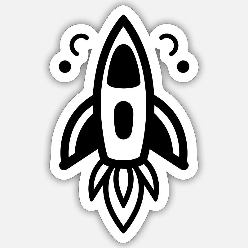 Rocket - Sticker size S (10 x 10 cm) - white matte
