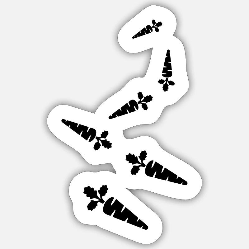 Carotte symbole carotte - Sticker taille S (10 x 10 cm) - blanc mat
