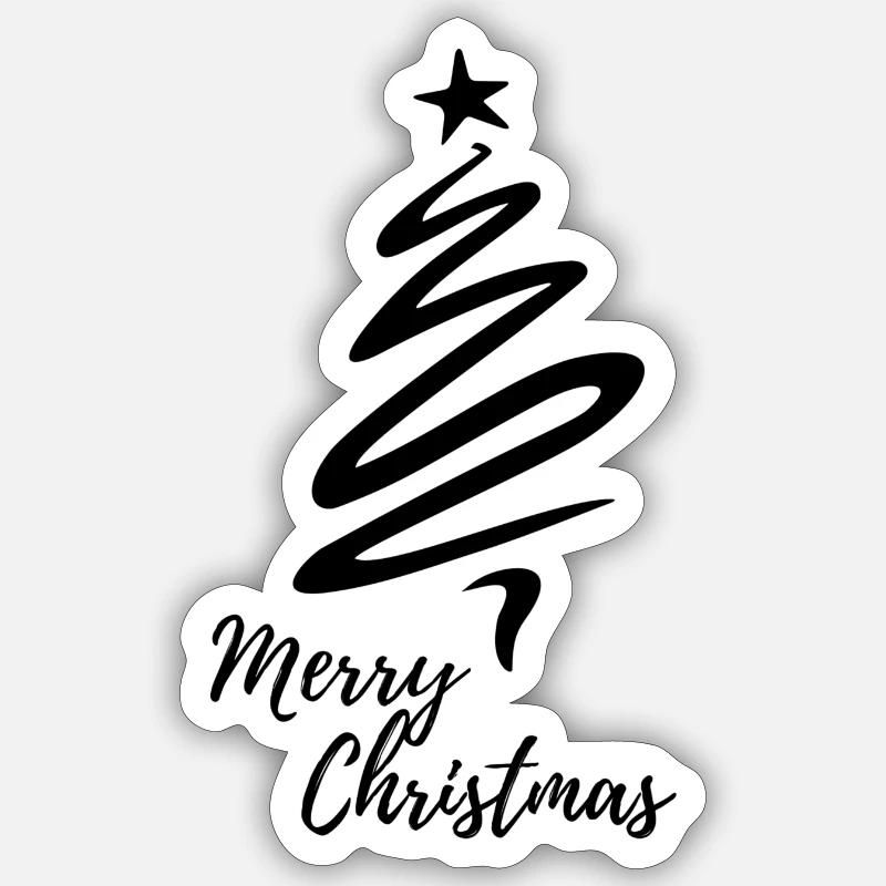Joyeux Noël - Sticker taille S (10 x 10 cm) - blanc mat