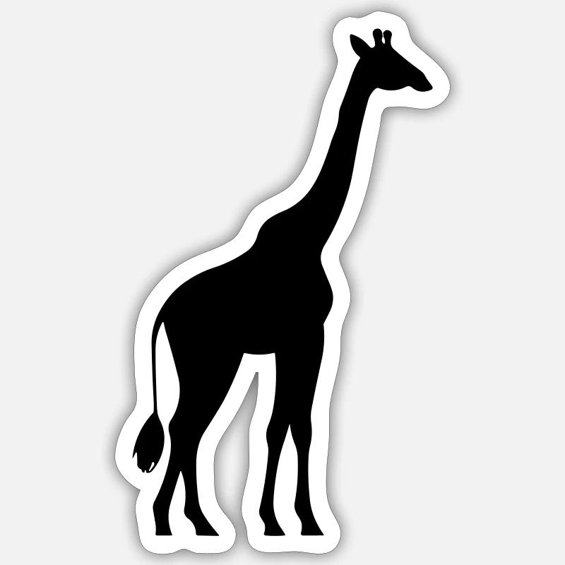 Giraffe - Sticker Größe S (10 x 10 cm) - Mattweiß