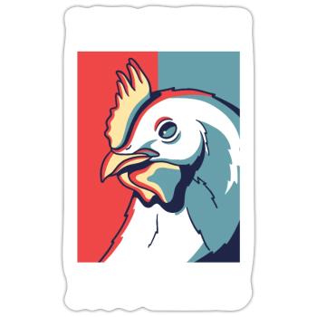Libertarien élever des poulets pas des taxes Ranch - Sticker taille S (10 x 10 cm) - blanc mat - Devant