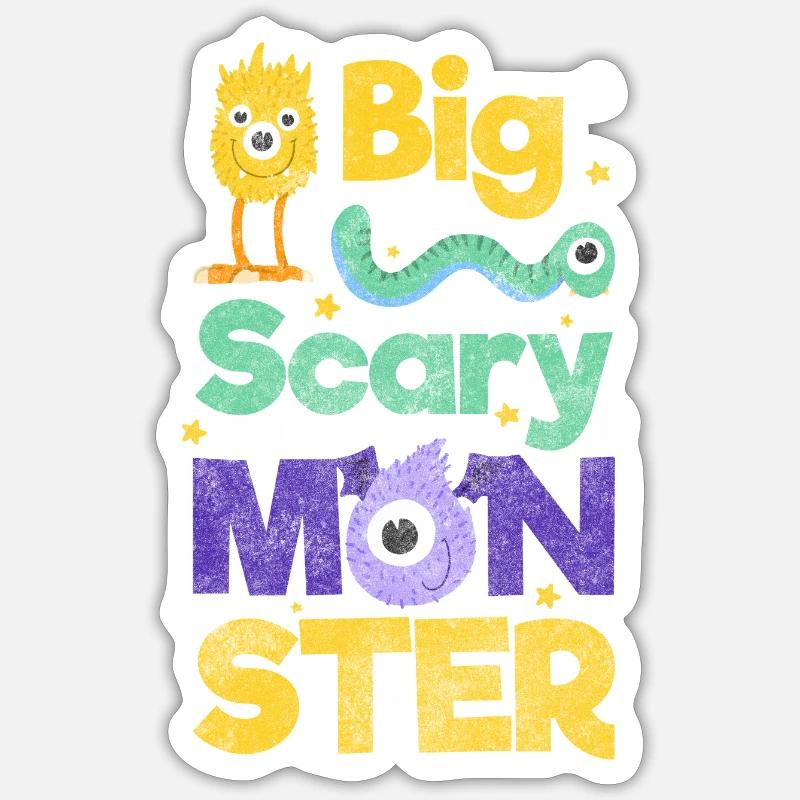 Horror Comic Figur Süß - Sticker Größe S (10 x 10 cm) - Mattweiß