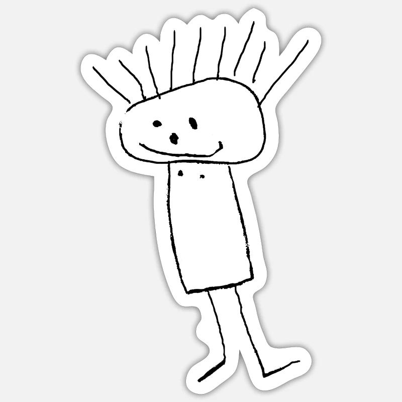 Männchen Sticker Größe S (10 x 10 cm)