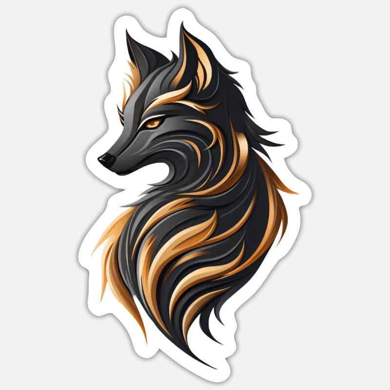 Fire Fox - Sticker size S (10 x 10 cm) - white matte