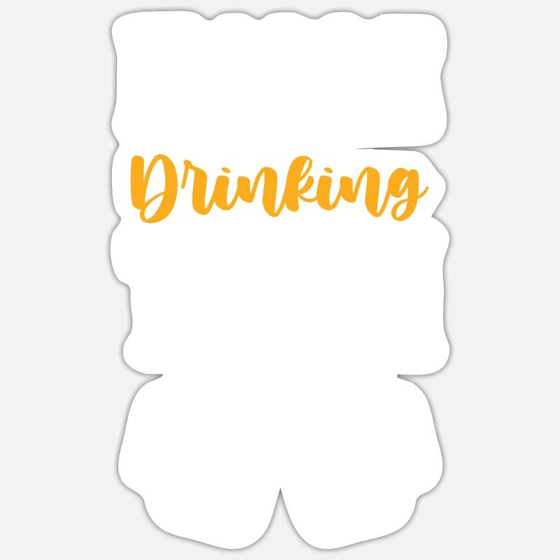 Malle Drinking Team - Sticker Größe S (10 x 10 cm) - Mattweiß