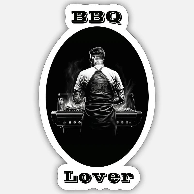 BBQ Lover - Sticker size S (10 x 10 cm) - white matte