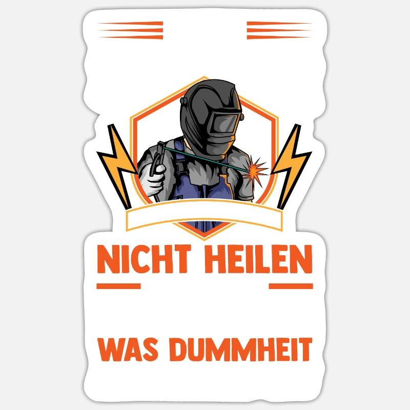 Schweißer Beruf Schweisser Geschenk - Sticker Größe S (10 x 10 cm) - Mattweiß