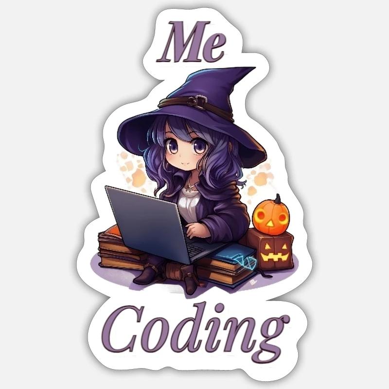 "WitchCode: Anime-Inspired Design" Sticker Größe S (10 x 10 cm)