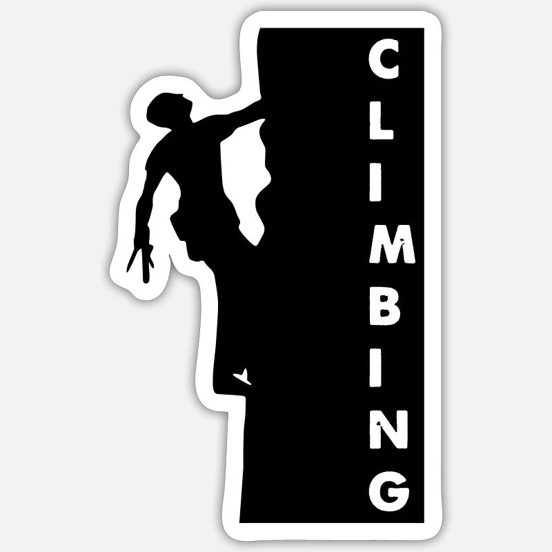 climbing - Sticker Größe S (10 x 10 cm) - Mattweiß