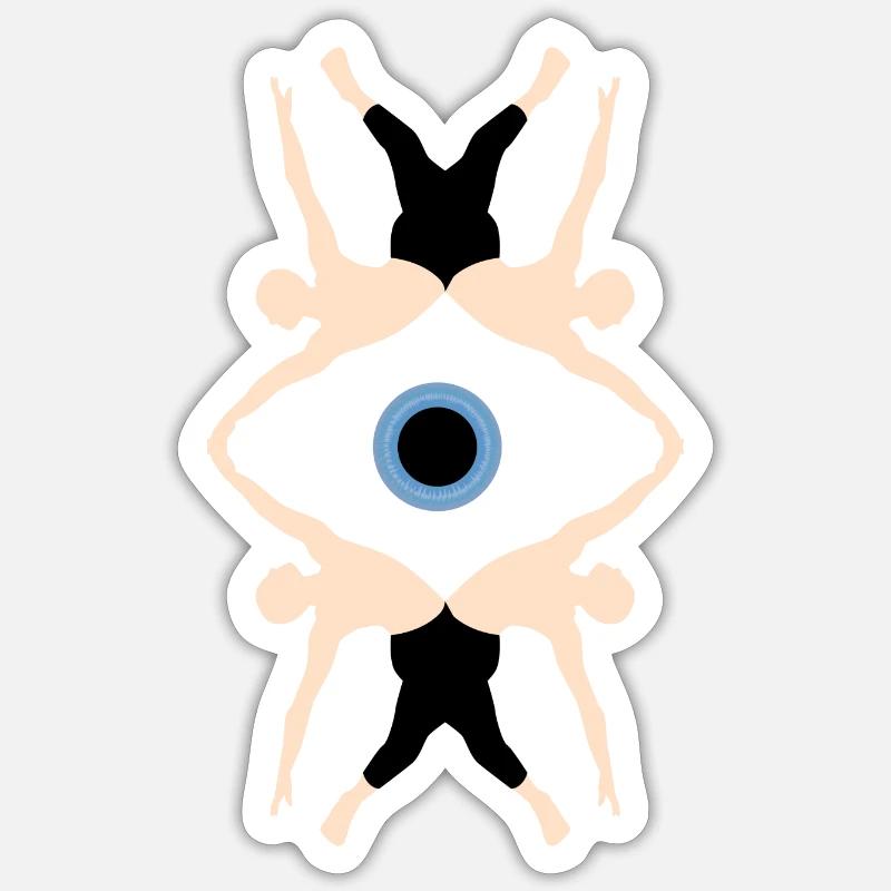 Eye - Sticker taille S (10 x 10 cm) - blanc mat