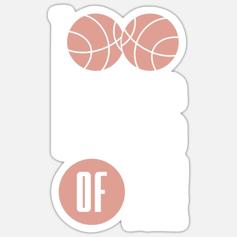 basketball slam dunk - Sticker Größe S (10 x 10 cm) - Mattweiß