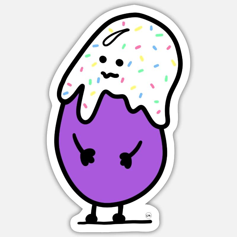 Haricot - Sticker taille S (10 x 10 cm) - blanc mat
