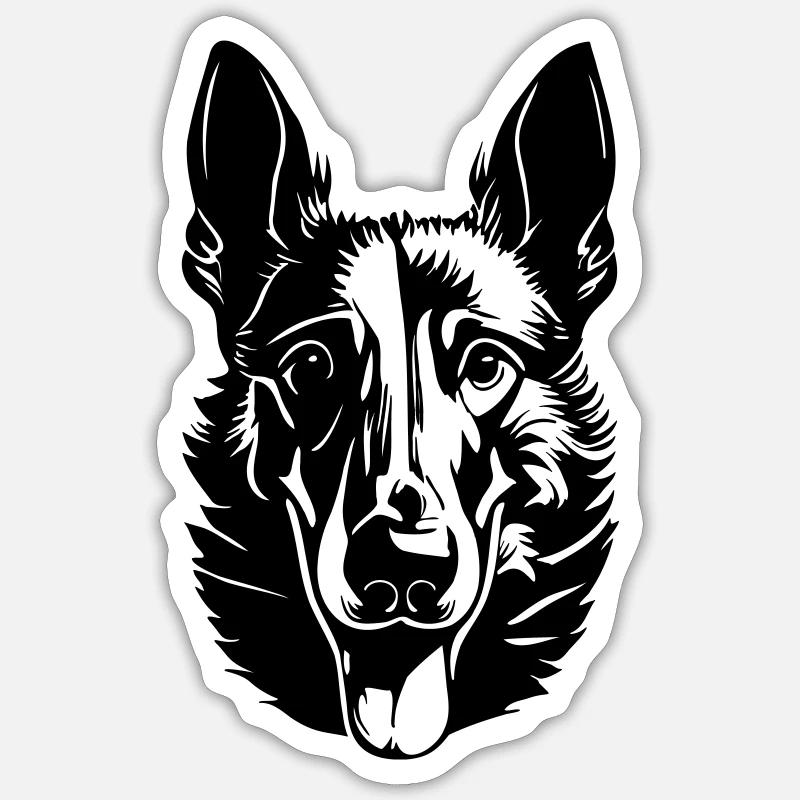 Belgian Shepherd - Sticker size S (10 x 10 cm) - white matte