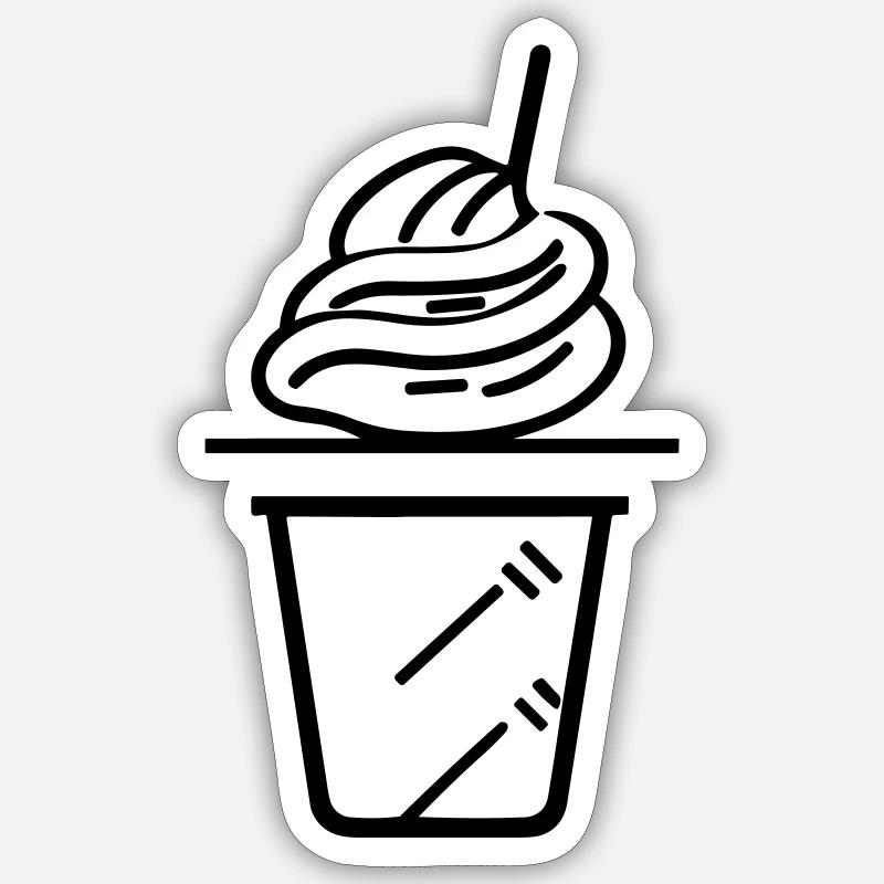 Sundae - Sticker size S (10 x 10 cm) - white matte