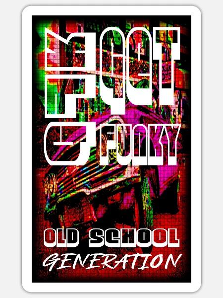 GFK OLDSCHOOL - Sticker Größe S (10 x 10 cm) - Mattweiß