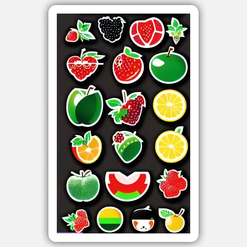 Fruitz Aufkleber - Sticker Größe S (10 x 10 cm) - Mattweiß