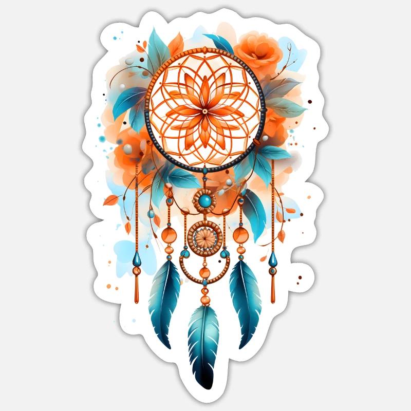 Dreamcatcher - Sticker Größe S (10 x 10 cm) - Mattweiß