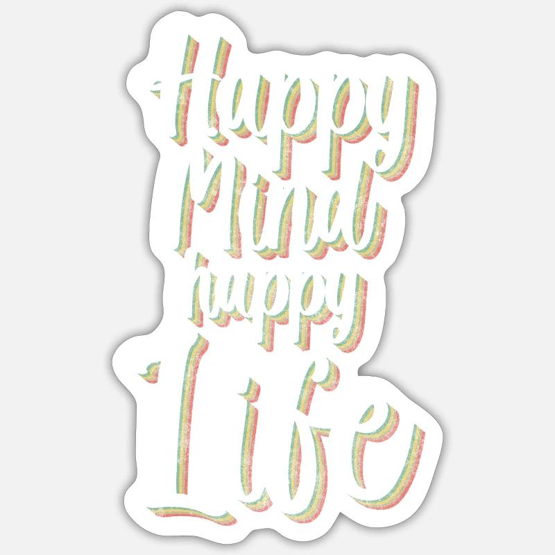 Shamrock optimisme joie - Sticker taille S (10 x 10 cm) - blanc mat