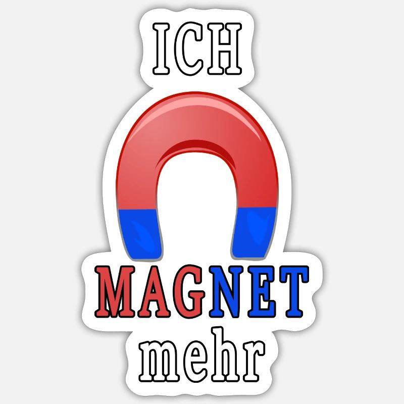 Ich magnet - Sticker Größe S (10 x 10 cm) - Mattweiß