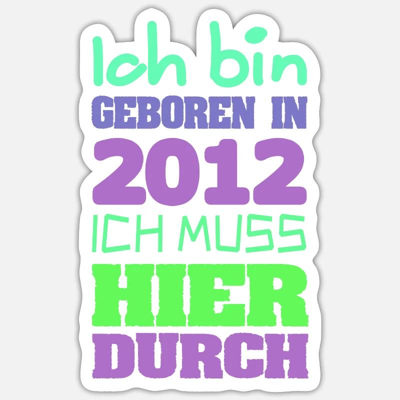 2012 - Sticker Größe S (10 x 10 cm) - Mattweiß