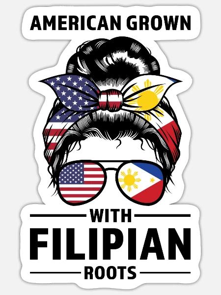 Philippinisch Filipino Philippinisches Geschenk - Sticker Größe S (10 x 10 cm) - Mattweiß