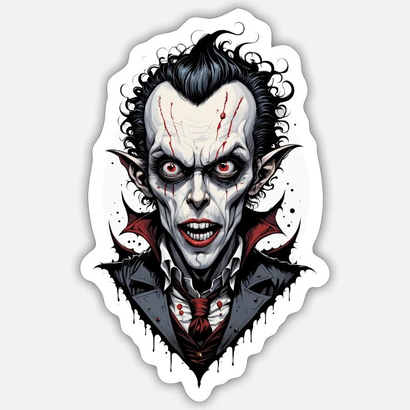 A Big-headed Vampire 2 - Sticker size S (10 x 10 cm) - white matte