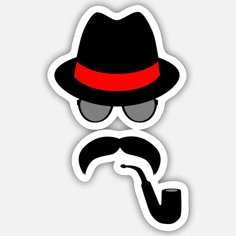 mr. X - Sticker Größe S (10 x 10 cm) - Mattweiß
