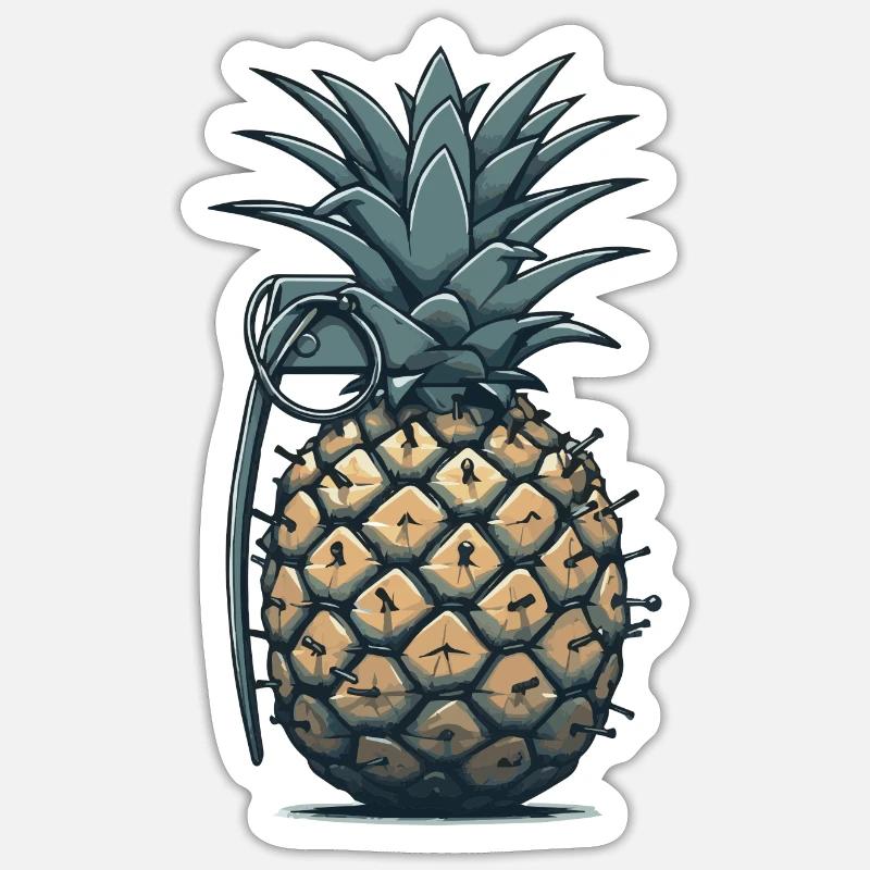 Pineapple Grenade Ring Attachments Sticker size S (10 x 10 cm)
