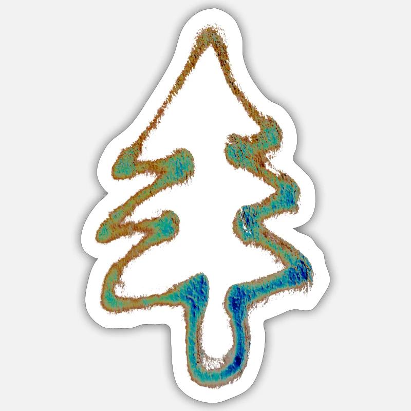 Christmas Tree False Colors Sticker size S (10 x 10 cm)