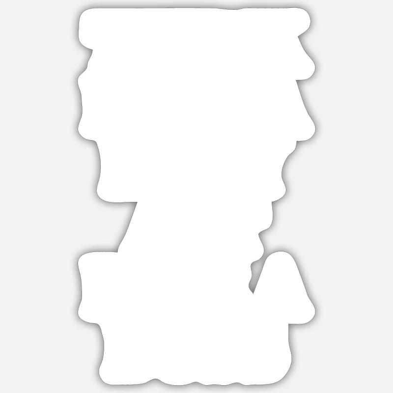 Pensez comme une dame - Sticker taille S (10 x 10 cm) - blanc mat