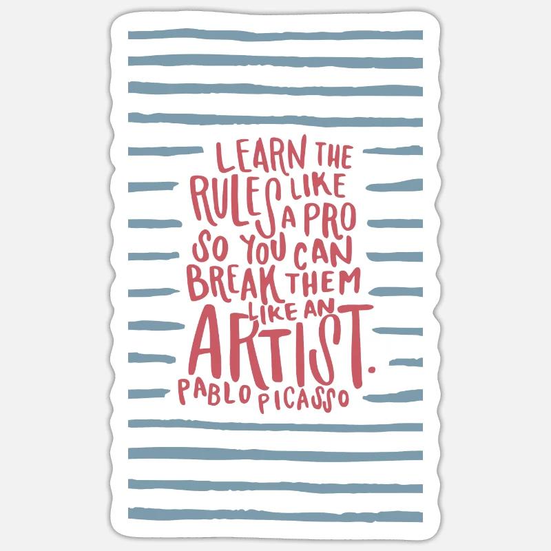 Apprenez les règles comme un pro - Sticker taille S (10 x 10 cm) - blanc mat