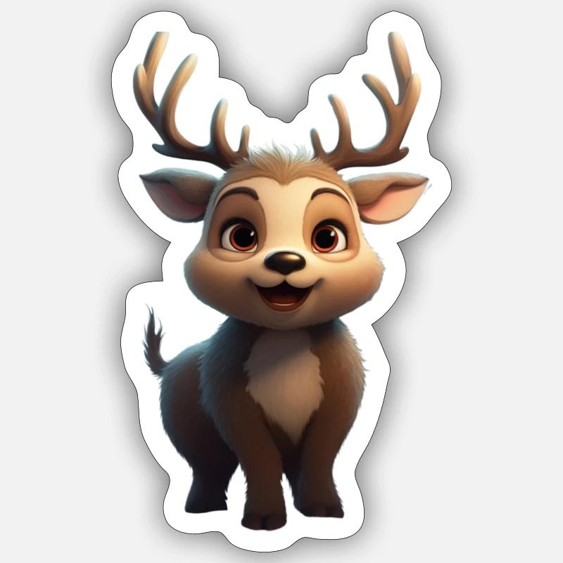 Vet hert Sticker maat S (10 x 10 cm)