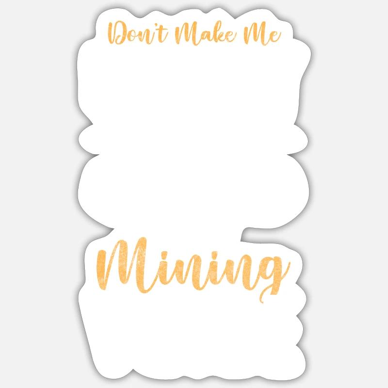 Houe de mineur - Sticker taille S (10 x 10 cm) - blanc mat