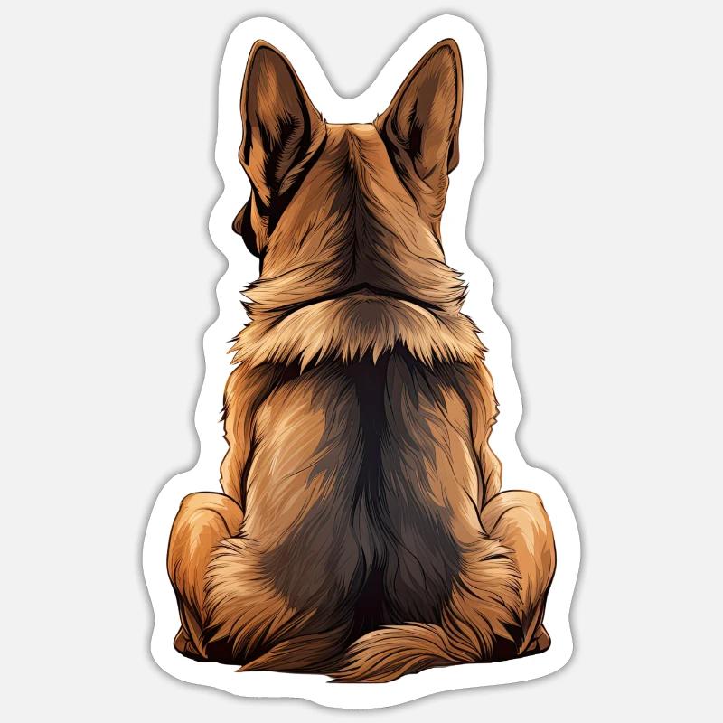 German Shepherd - Sticker size S (10 x 10 cm) - white matte
