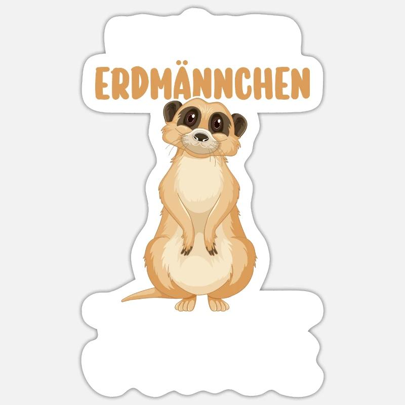 Erdmännchen Sticker Größe S (10 x 10 cm)